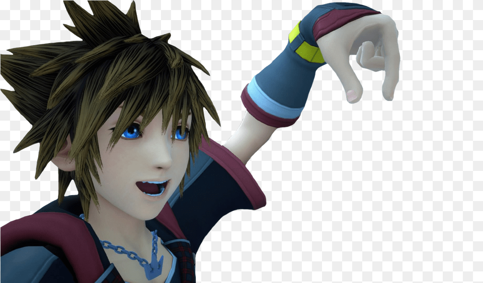 Kingdom Hearts 3 Sora Selfie Template, Person, Face, Head, Book Png Image