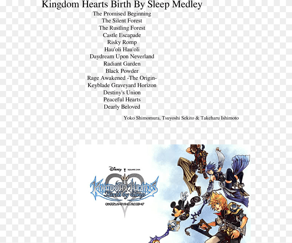 Kingdom Hearts Birth By Sleep, Book, Comics, Publication, Person Png