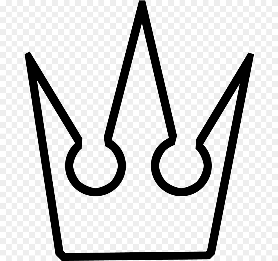 Kingdom Hearts Crown Lineart, Gray Free Transparent Png
