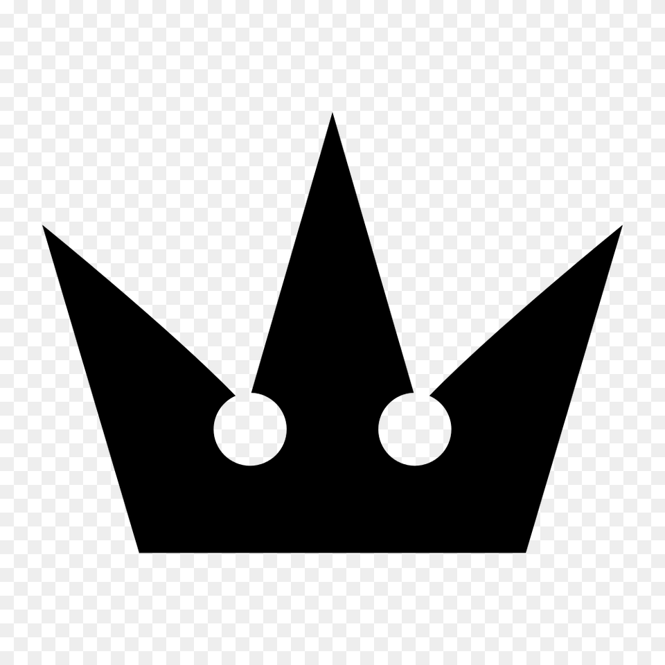 Kingdom Hearts Crown Symbol, Gray Png