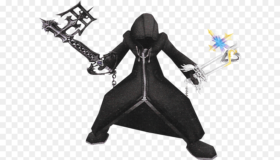Kingdom Hearts Dual Wield Roxas, Sword, Weapon, Adult, Bride Png Image