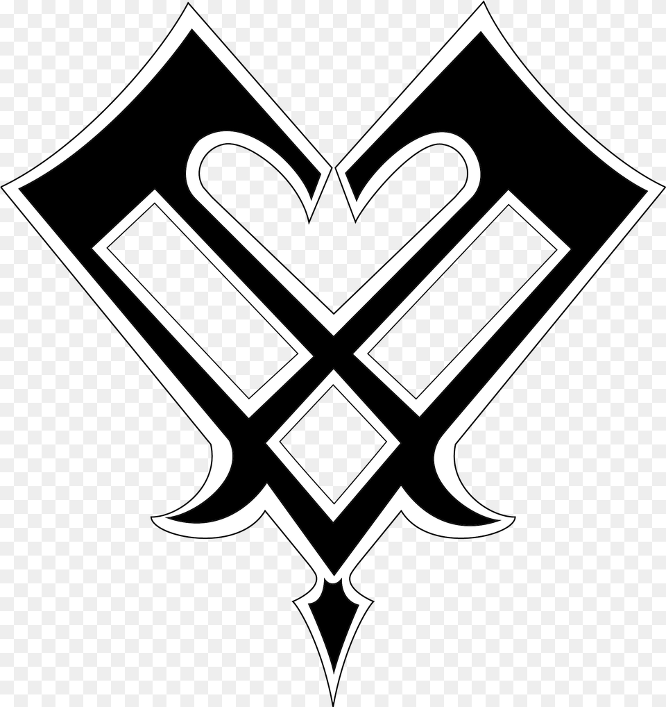 Kingdom Hearts Heart Symbol Image Kingdom Hearts Heart Icon, Emblem, Stencil, Dynamite, Weapon Free Png Download