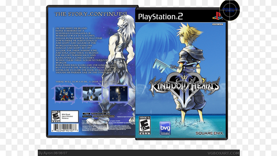 Kingdom Hearts Ii Playstation 2 Box Art Kingdom Hearts 2, Book, Comics, Publication, Adult Png