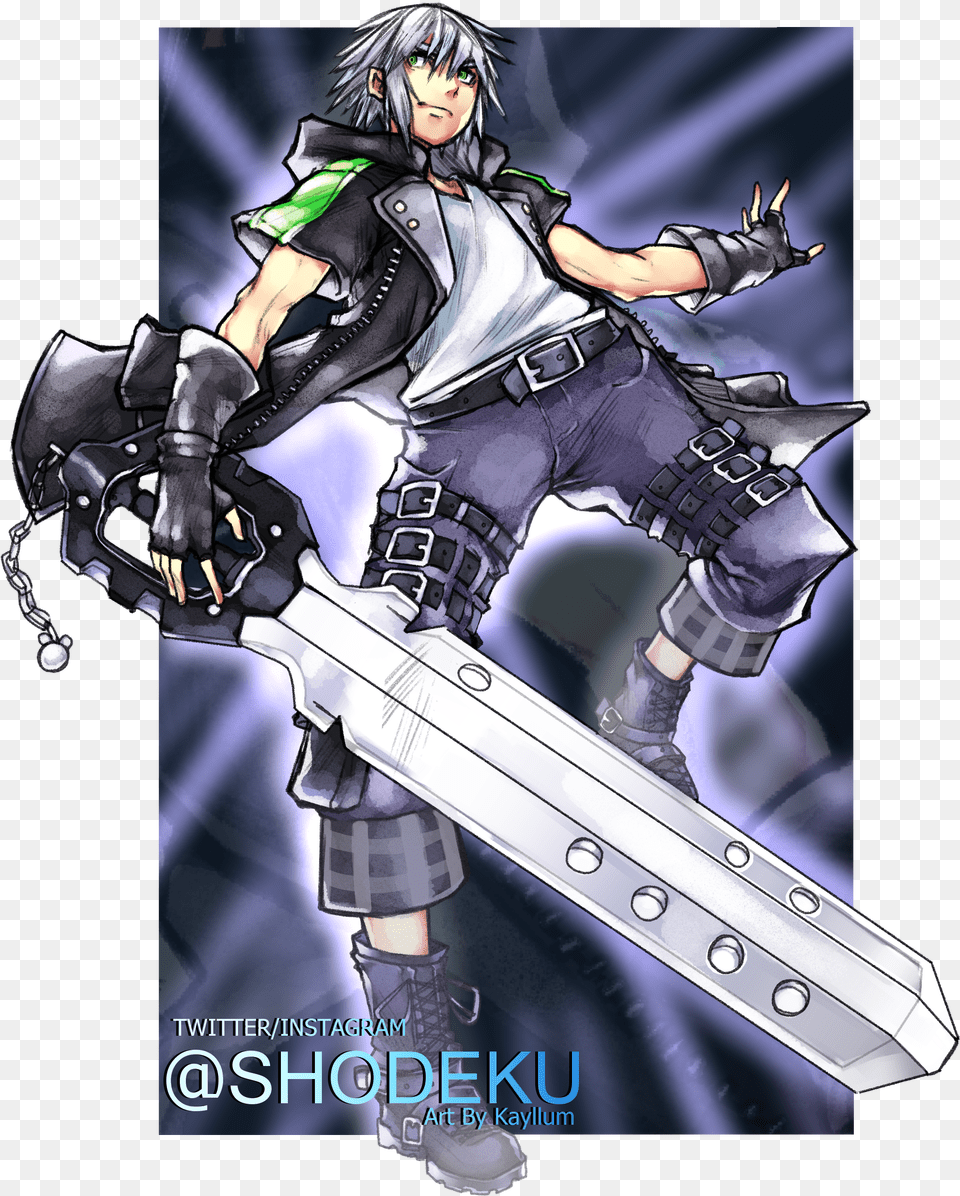 Kingdom Hearts Iii Riku By Kayllum On Newgrounds Sniper Rifle Png