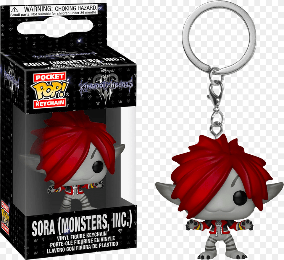 Kingdom Hearts Iii Sora Monsters Inc Pocket Pop Vinyl Monster Sora Funko Pop Keychain, Baby, Person, Face, Head Free Png