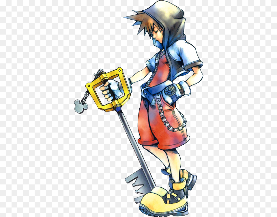 Kingdom Hearts Kh Sora Resource Render Story Time I Kingdom Hearts Chain Of Memories Sora, Cleaning, Person, Book, Comics Png Image