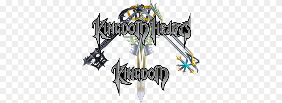 Kingdom Hearts Logo Kingdom Hearts Iv Story, Sword, Weapon, Blade, Dagger Png Image