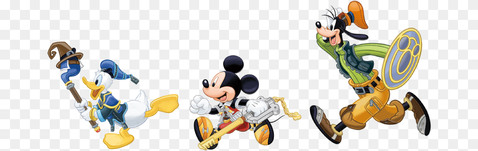 Kingdom Hearts Mickey Donald Goofy Kingdom Hearts, Device, Grass, Lawn, Lawn Mower Free Png Download