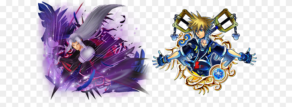 Kingdom Hearts Sora Art Sephiroth, Graphics, Book, Comics, Publication Free Png