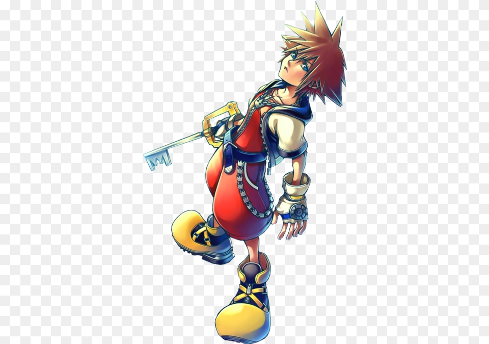 Kingdom Hearts Sora Transparent Kingdom Hearts Chain Of Memories, Book, Comics, Publication, Person Free Png Download