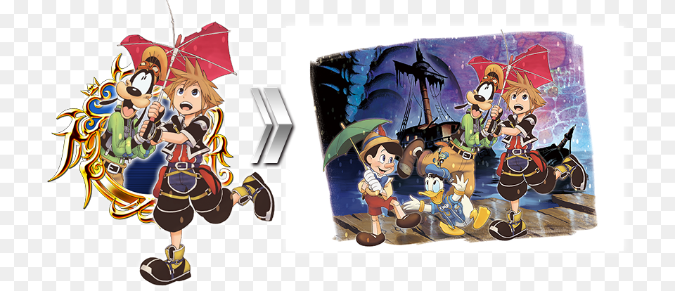 Kingdom Hearts Toon Sora, Book, Comics, Publication, People Png Image