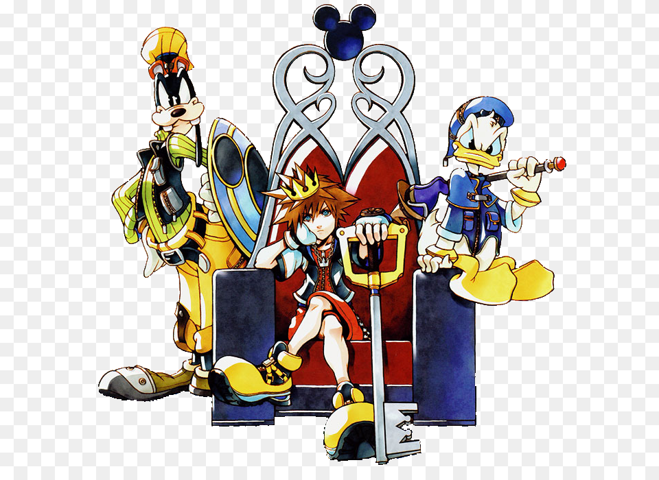 Kingdom Hearts Transparent Book, Comics, Publication, Person Free Png Download