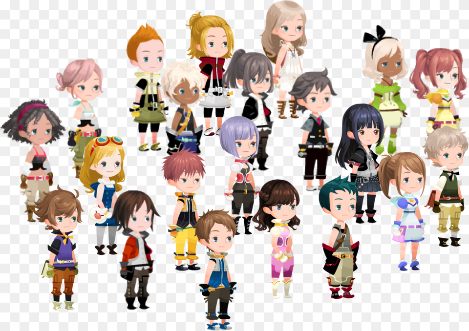 Kingdom Hearts Union X Characters, Toy, Doll, Baby, Book Free Png