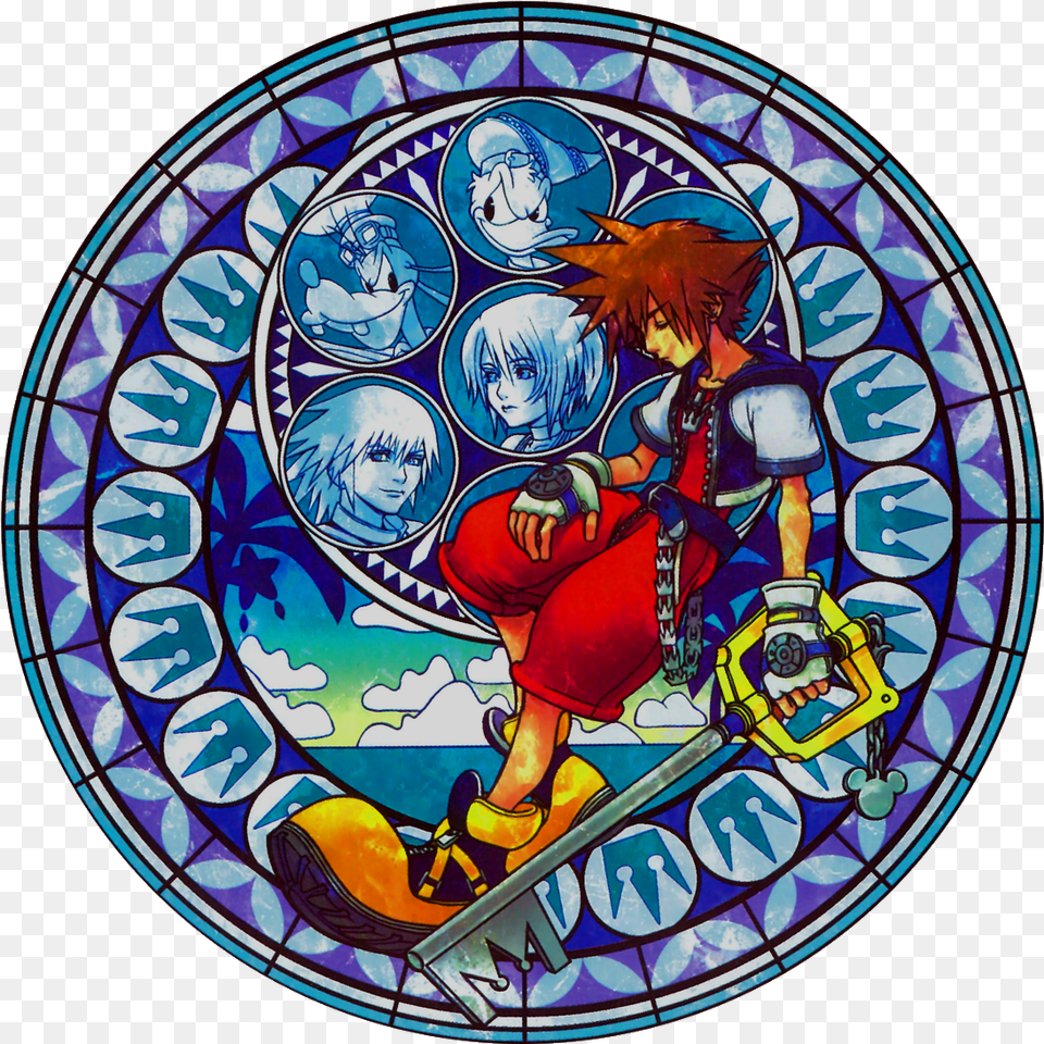 Kingdom Hearts Wallpaper Kingdom Hearts Station Of Awakening, Art, Person, Baby, Stained Glass Free Png Download