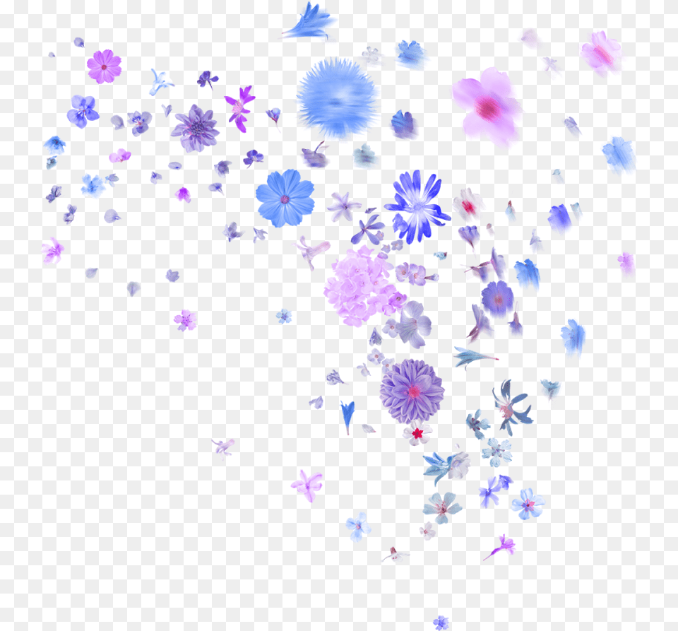 Kingdom Of Editor S Editing Floating Flowers Flowers Flowing, Flower, Petal, Plant, Purple Png