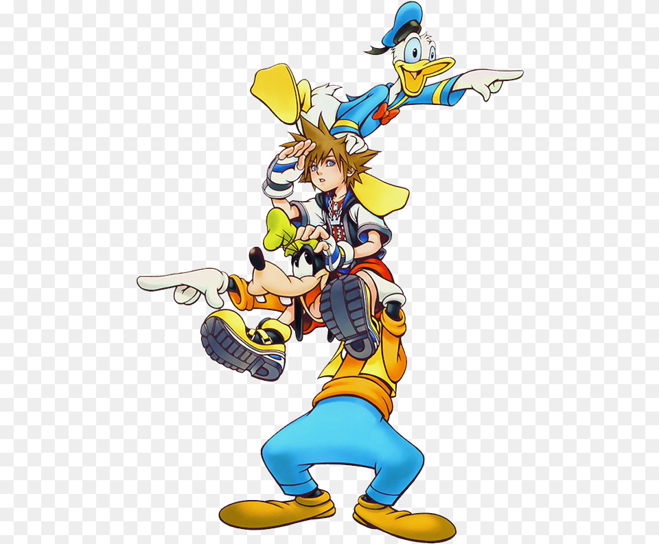 Kingdomhearts Sora Goofy Donald Kingdom Hearts Ps3 Limited Edition, Book, Publication, Comics, Adult Png Image