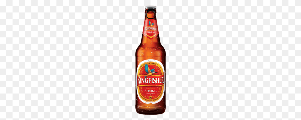 Kingfisher Strong Bottle, Alcohol, Beer, Beer Bottle, Beverage Png