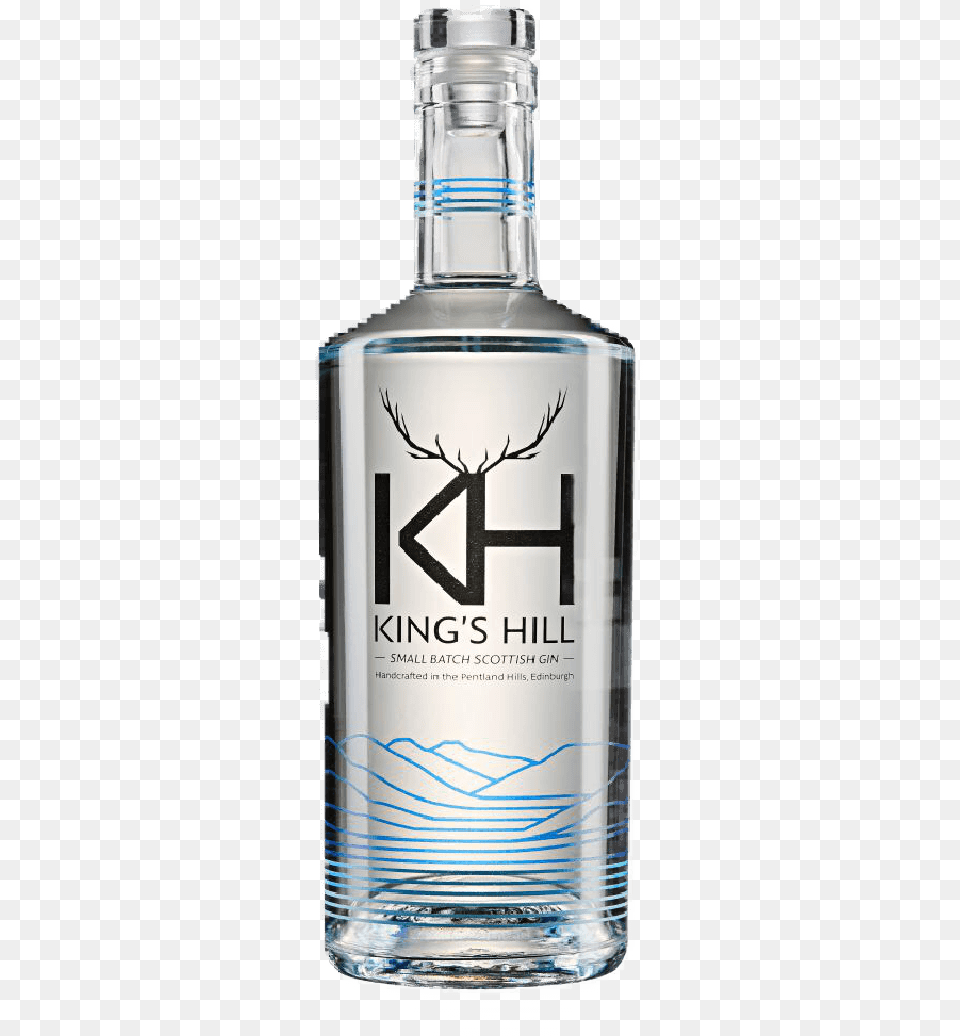 Kings Hill Gin, Alcohol, Beverage, Liquor, Bottle Png Image
