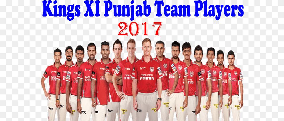 Kings Xi Punjab Kings Xi Punjab Team 2018, T-shirt, Person, Clothing, People Free Png Download