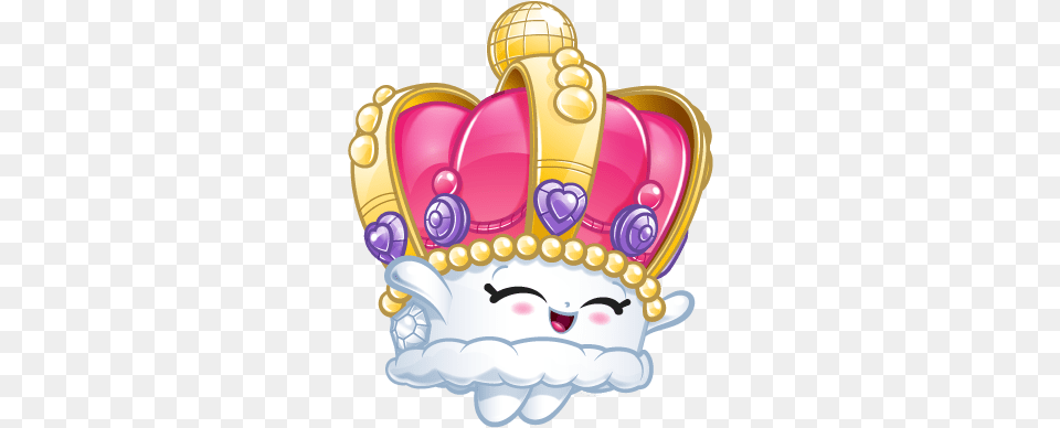 Kingsley Crown Shopkins Characters Season 8, Accessories, Birthday Cake, Cake, Cream Free Png