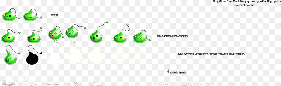 Kingslimeicon Maplestory Slime Sprite, Accessories, Jewelry, Earring, Green Png