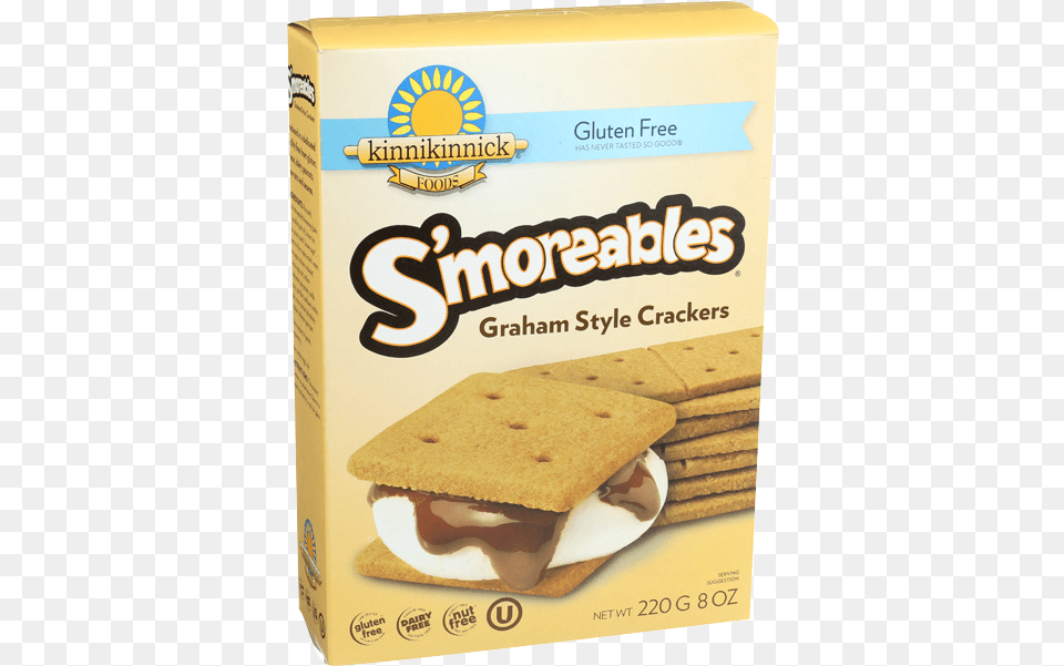 Kinnikinnick Smoreables Graham Style Crackers Gluten, Bread, Cracker, Food, Sandwich Png