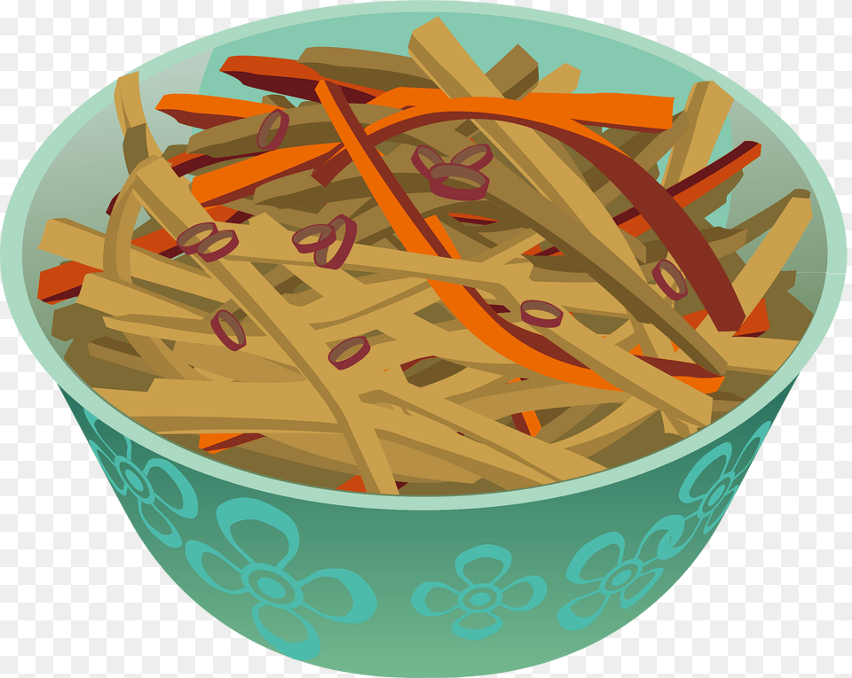 Kinpira Gobo Burdock Food Clipart, Noodle, Bowl Free Transparent Png