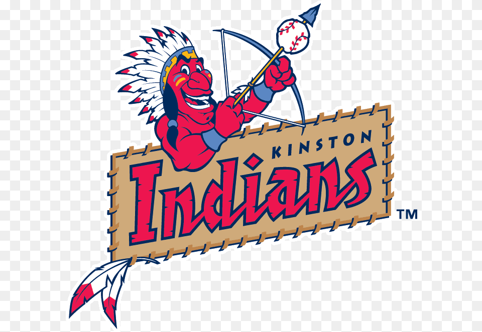 Kinston Indians Primary Logo Indian Mascot Baseball Team, Baby, Person, Face, Head Free Png