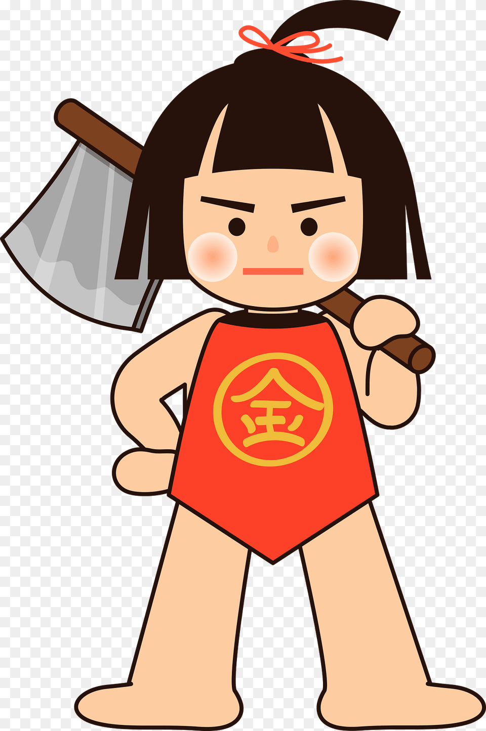 Kintaro Japanese Folklore Clipart, Cape, Clothing, Baby, Face Free Transparent Png
