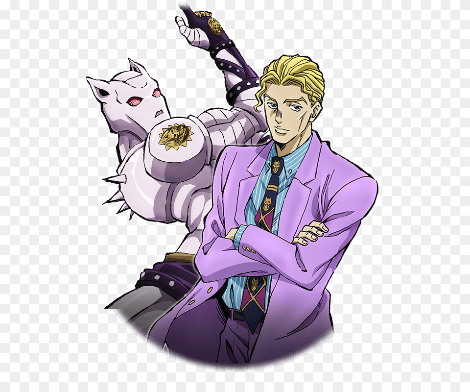 Kira Yoshikage And Killer Queen Yoshikage Kira Killer Queen, Book, Comics, Publication, Adult Png