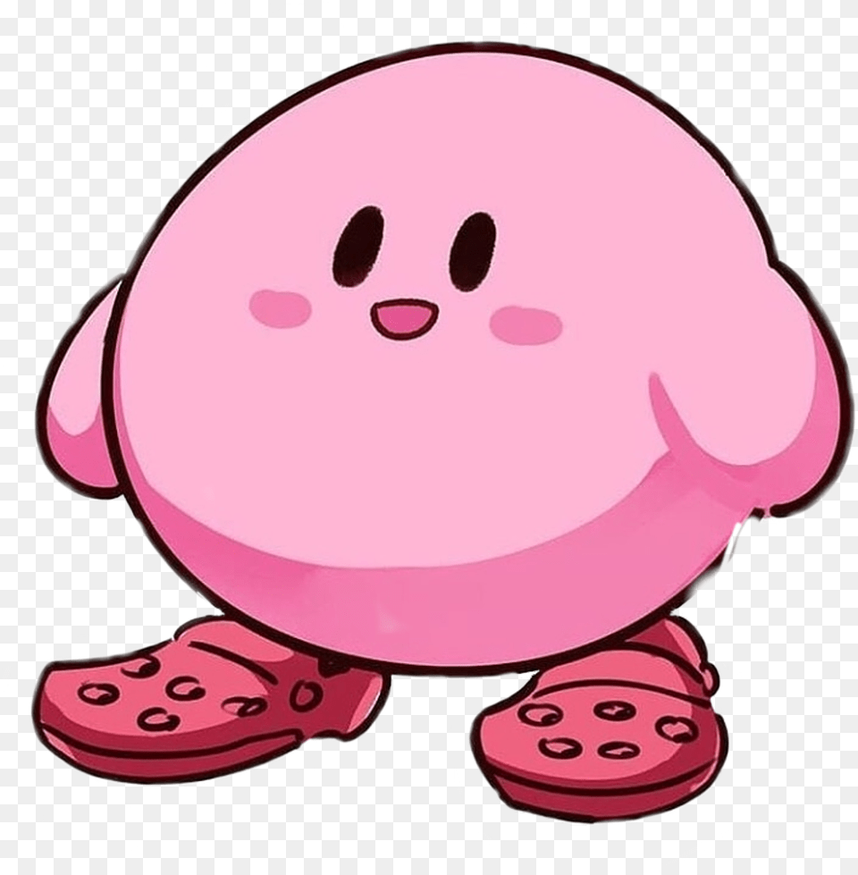 Kirb Sticker Love Kirby Memes 1024x1044 Clipart Kirby With Crocs, Clothing, Footwear, Shoe, Piggy Bank Png