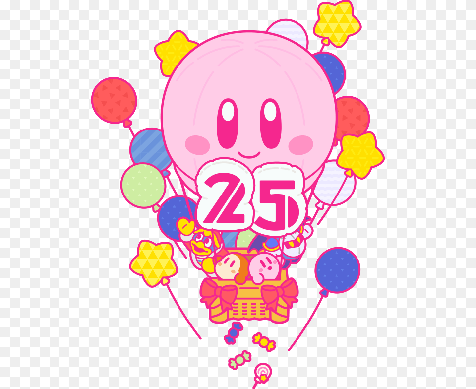 Kirby 25th Anniversary Kirby 25th Anniversary Phone, Balloon Png Image