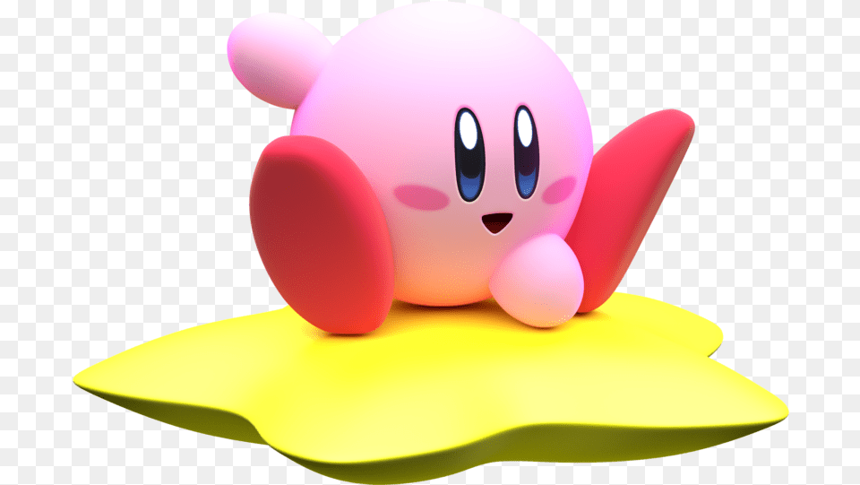 Kirby Air Ride Model Kirby Riding Warp Star, Balloon Free Png