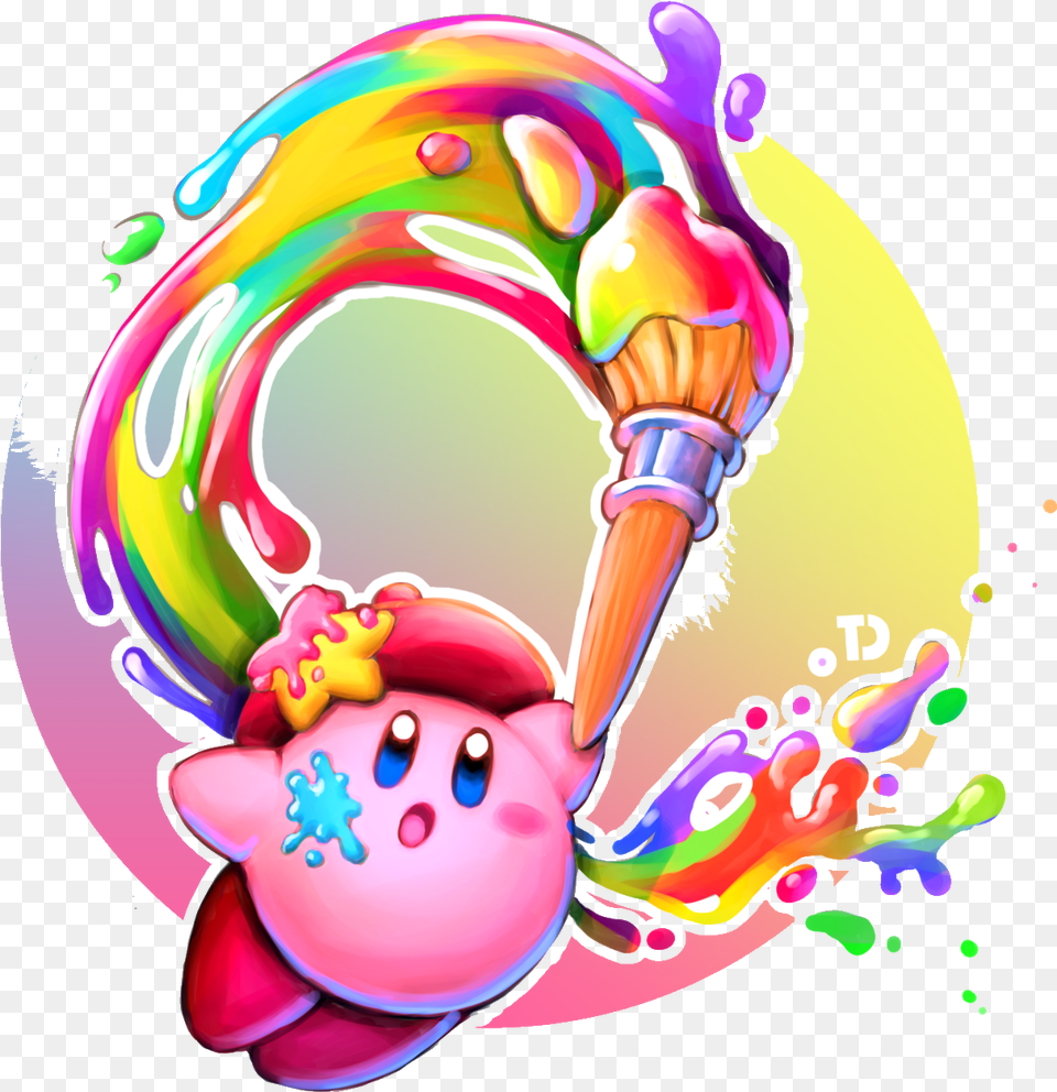 Kirby Artist Star Allies, Art, Graphics, Paint Container, Brush Free Png Download