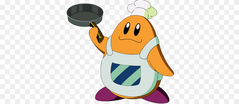 Kirby Chef Kawasaki Holding Frying Pan, Cooking Pan, Cookware Png