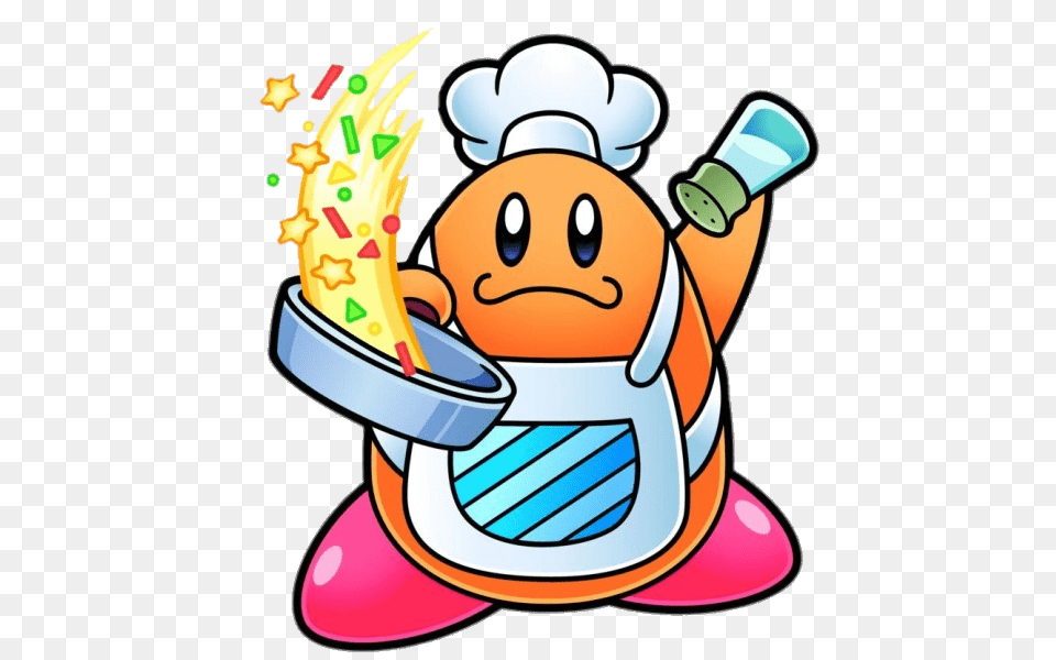 Kirby Chef Kawasaki Preparing Dish, Birthday Cake, Cake, Cream, Dessert Png