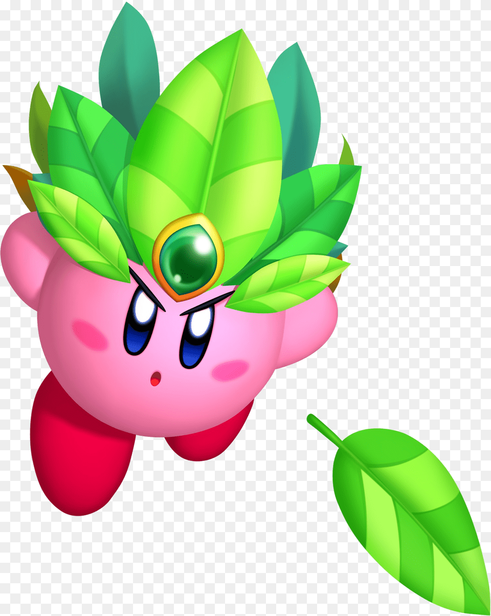 Kirby Clipart Crown Leaf Kirby, Art, Plant, Graphics, Green Png Image