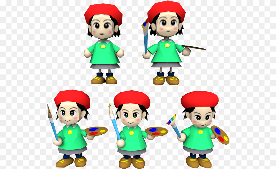 Kirby Crystal Shards Adeleine, Elf, Baby, People, Person Png