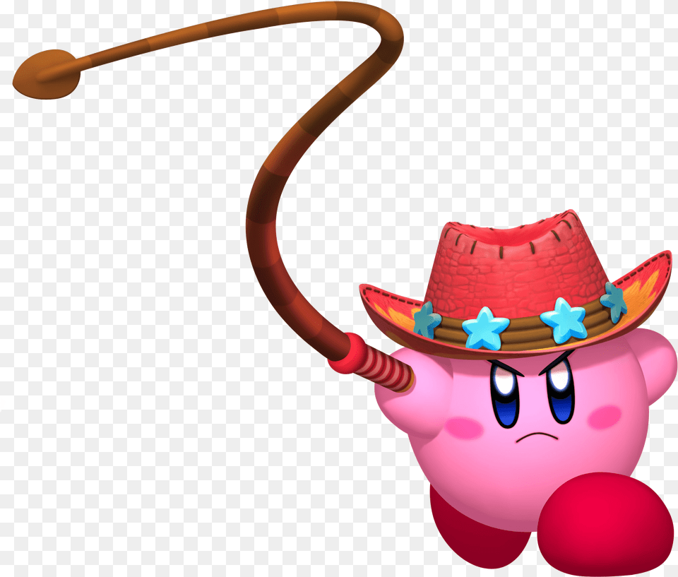 Kirby Holding A Whip Kirby Return To Dreamland Whip, Clothing, Hat, Cowboy Hat Free Png