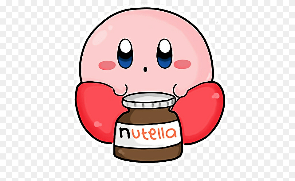 Kirby Kawaii Cute Nutella, Jar, Food, Clothing, Hardhat Png
