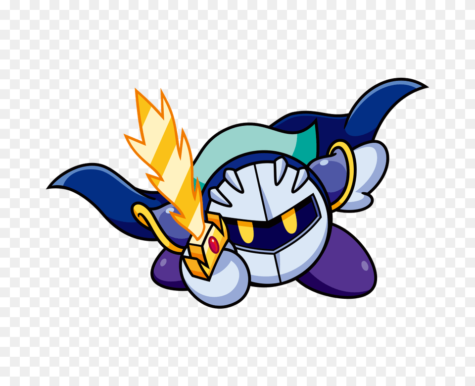 Kirby Meta Knight Holding Sword, Cartoon, Machine, Wheel, Animal Free Png Download