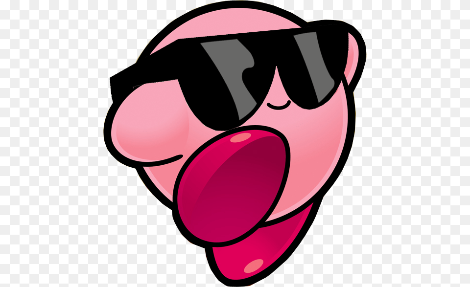 Kirby Quality Transparent Images Kirby With Sunglasses, Body Part, Mouth, Person, Tongue Png Image