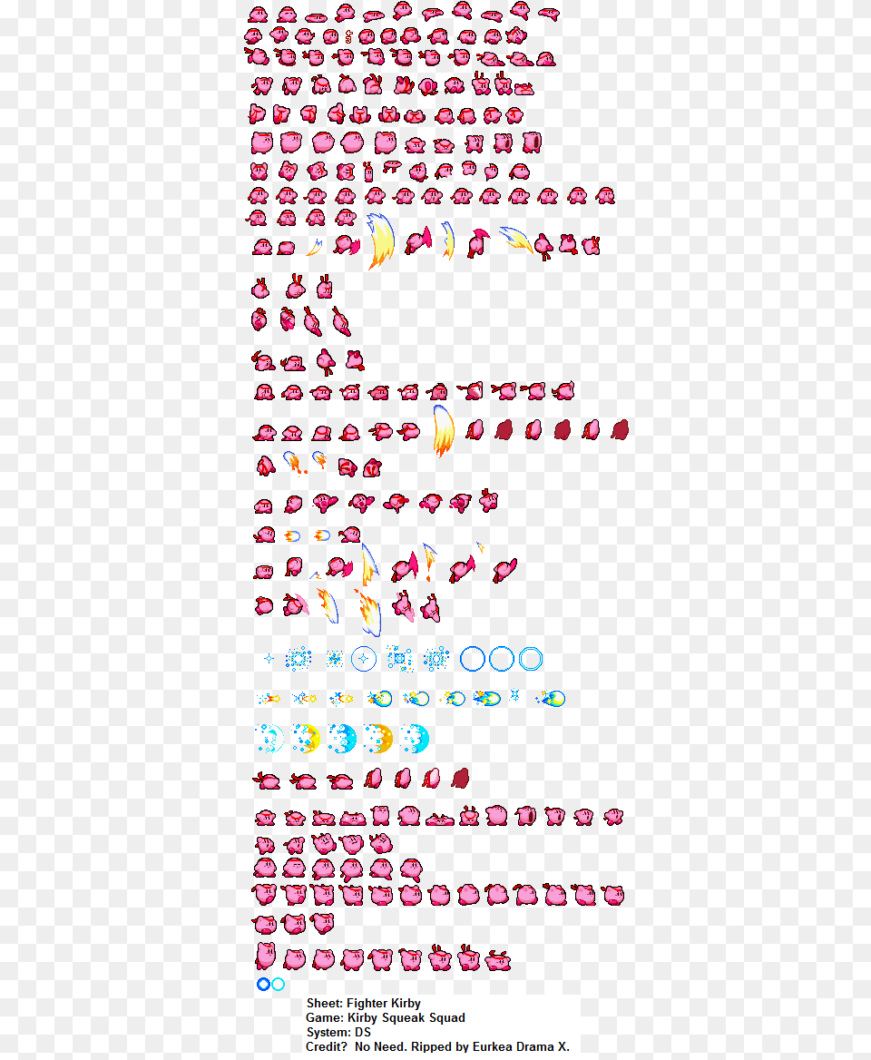 Kirby Sprite Sheet Transparent, Paper, Text Png Image