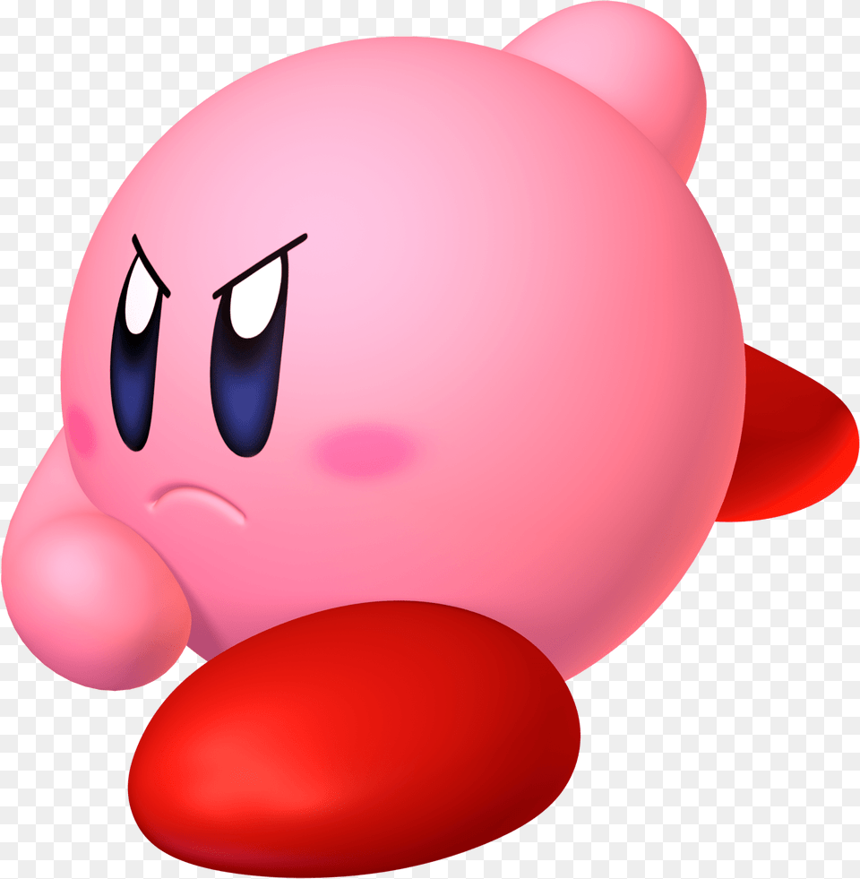 Kirby Sprite Transparent Kirby Angry Angry Kirby, Piggy Bank, Balloon Free Png Download
