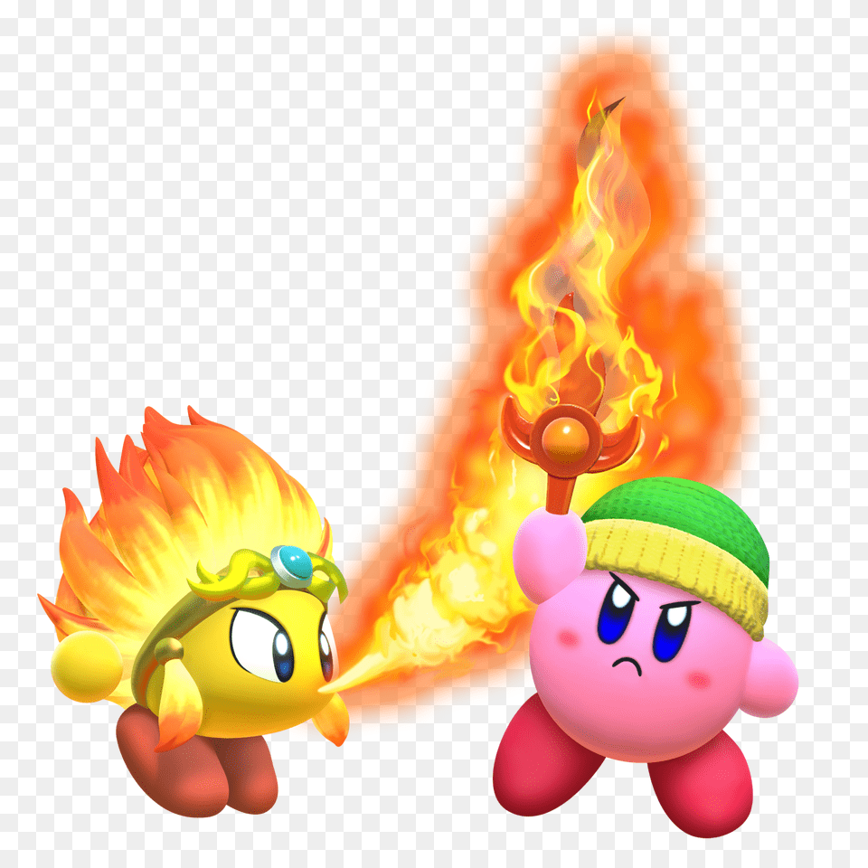 Kirby Star Allies Picture Kirby Star Allies Burning Leo, Baby, Person, Fire, Flame Free Png Download