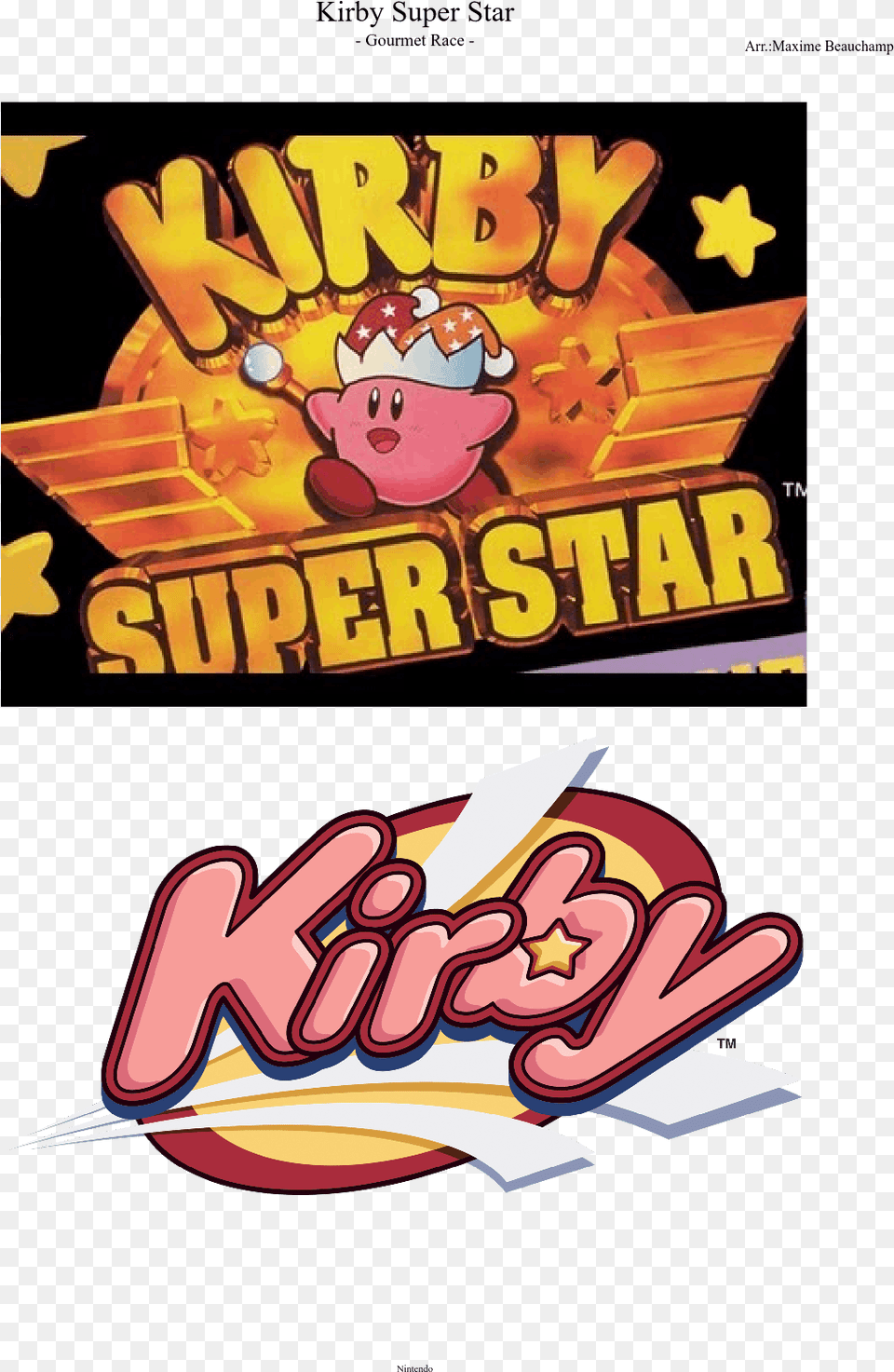 Kirby Super Star Sheet Music Composed By Arr Kirby Super Kirby Right Back At Ya Title, Dynamite, Weapon Png Image
