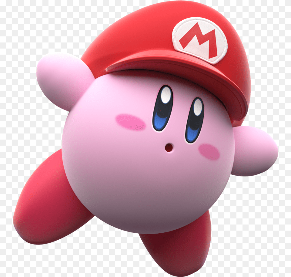 Kirby Transparent Kirby With Mario Hat, Balloon Free Png