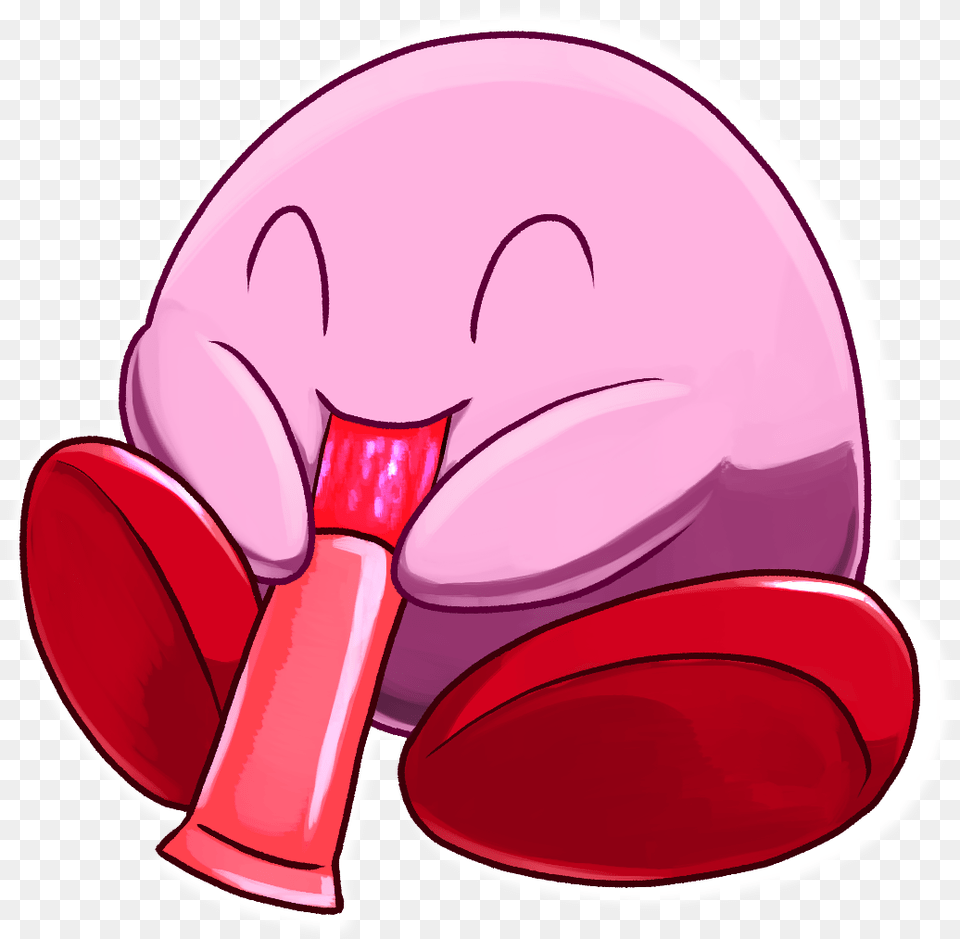 Kirby With A Popsicle, Cosmetics, Lipstick, Clothing, Hardhat Png