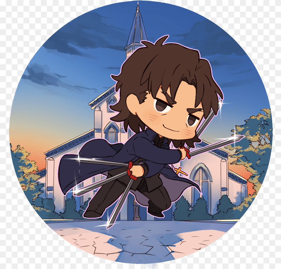 Kirei Kotomine Chibi, Book, Comics, Publication, Face Png