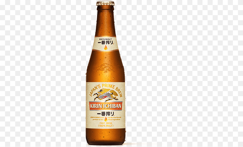 Kirin Ichiban Brand Story Beer Bottle, Alcohol, Beer Bottle, Beverage, Lager Free Png